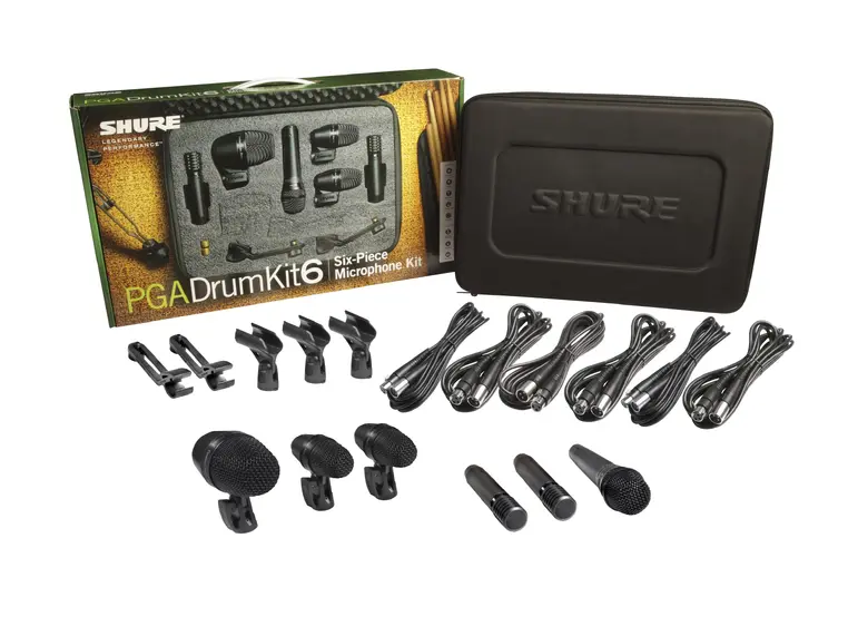 Shure PGADRUMKIT6 trommemikrofonsett med PGA52, 57, 2x 56, 2x 81 